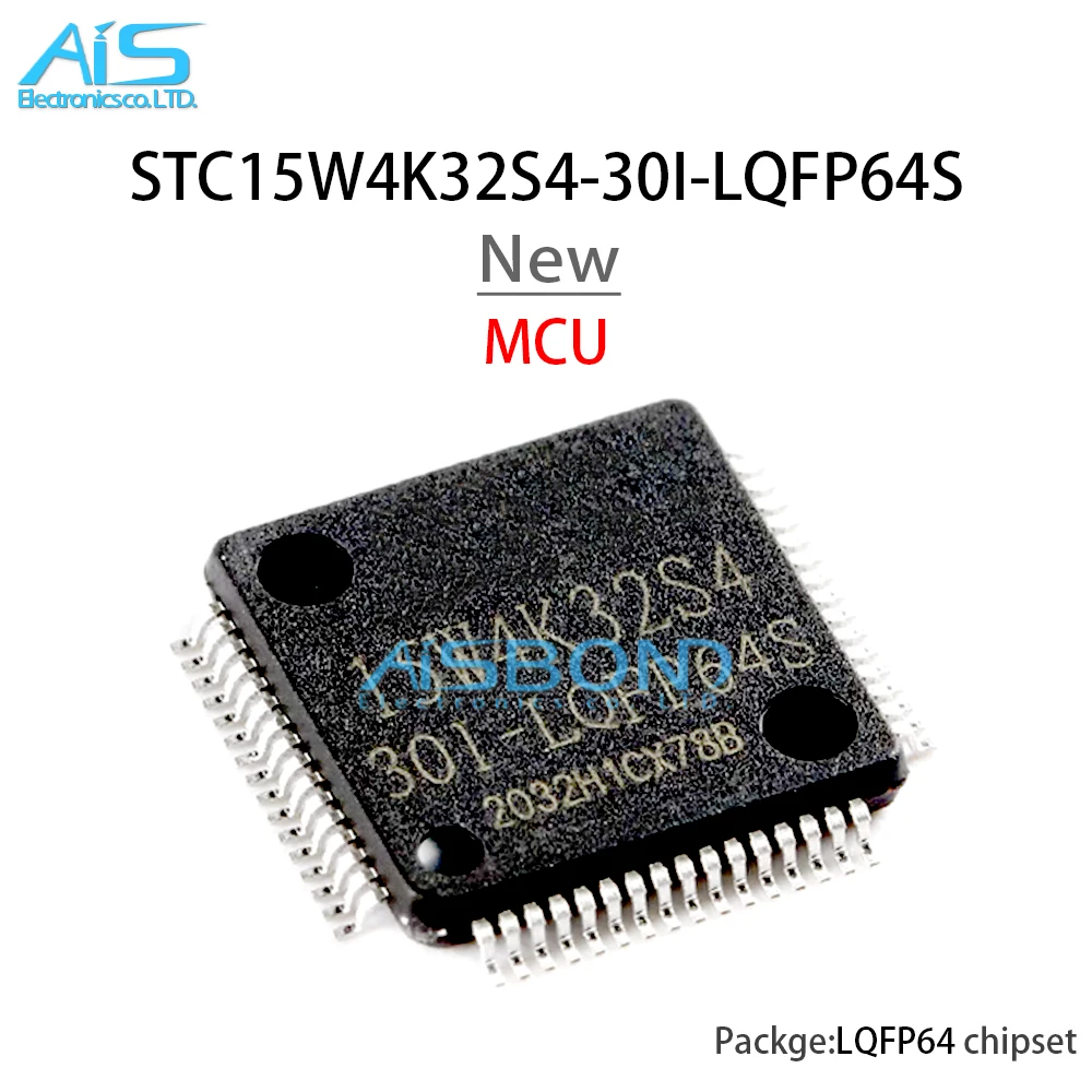 New STC15W4K32S4-30I-LQFP64S LQFP-64 Flash Memory 32KB RAM 4KB Microcontroller MCU Chip IC