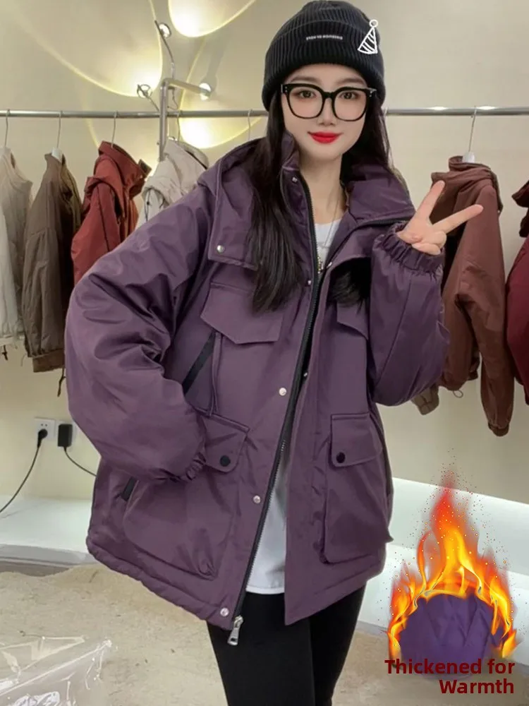 

Женское пальто Ele Commuter Sle ort Jaet с капюшоном, свободный крой, модный топ, дышащий длинный свеч, застежка-молния