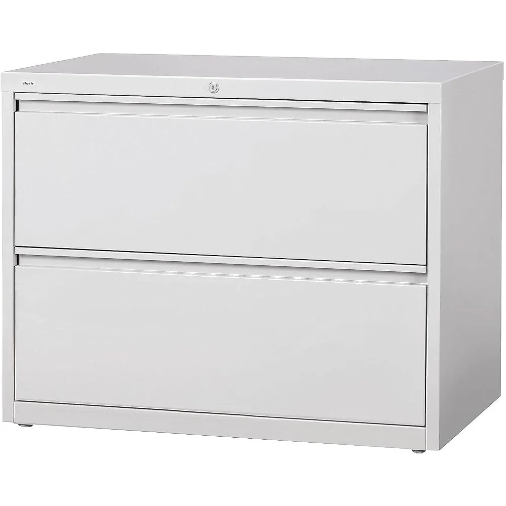 

Staples 2-Drawer Lateral File Cabinet, Letter & Legal Size Documents, Lockable, 36" W x 18.62" D x 28.15" H, Light Gray