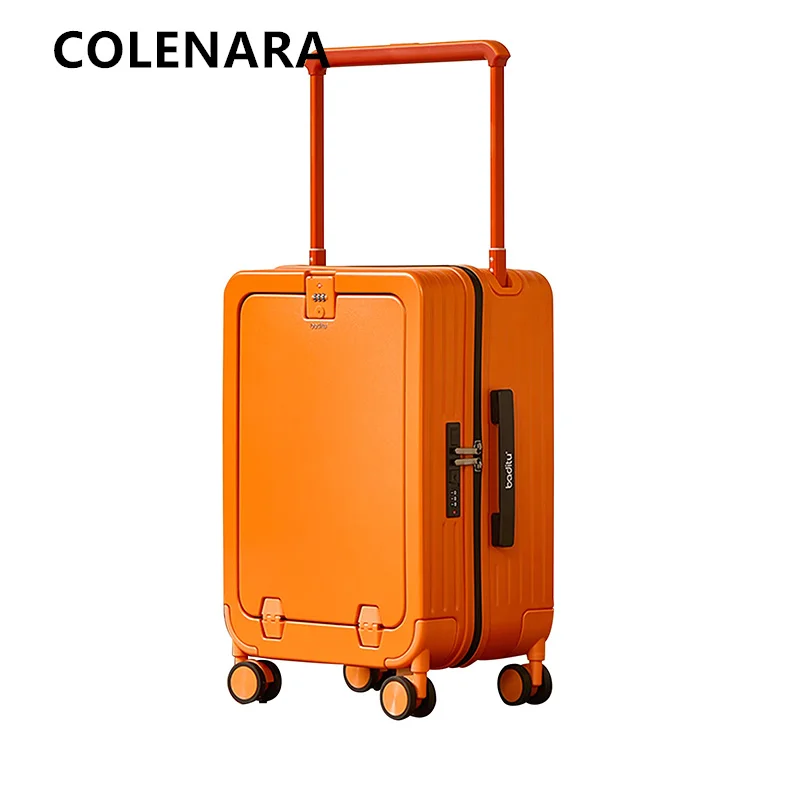 COLENARA Laptop Suitcase 24 Inches Front Opening Trolley Case 18