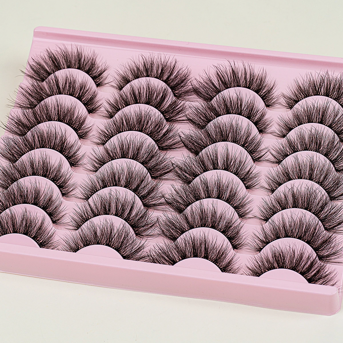ISEEN 14 pairs Mink Eyelashes Natural False Eyelashes Cross Cluster Fairy 3D Faux Mink Lashes Extension