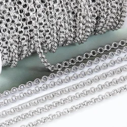 1 Meter New Stainless Steel Small Circle Chain Double Ring Loops Chain for diy Bracelet Necklace Jewelry Making Accessories