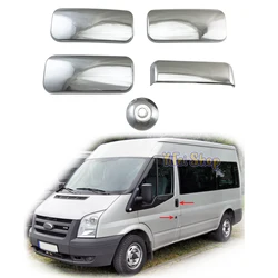 2000 2008 2010 2020 For Ford Transit Tourneo 5pcs High Quality ABS Chrome Car Accessory Door Handle Bowl Covers Trim Paste Style