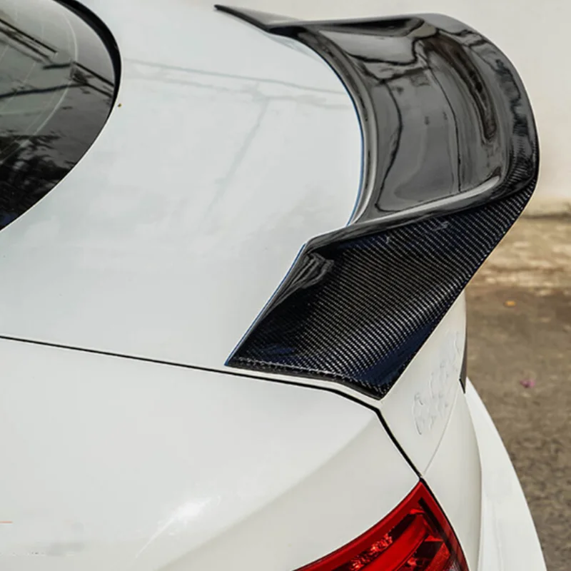 لمرسيدس بنز C-Class W204 C63 كوبيه 2 باب R نمط مزورة ألياف الكربون الحقيقية الخلفي سبويلر الجذع الجناح 2007-2014