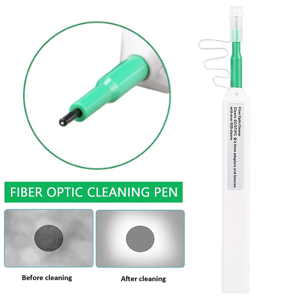 Measurement Fiber Cleaner One-Click Optical Cleaner Antistatic Resin Fiber Optic For SC ST FC E2000 ST Connectors