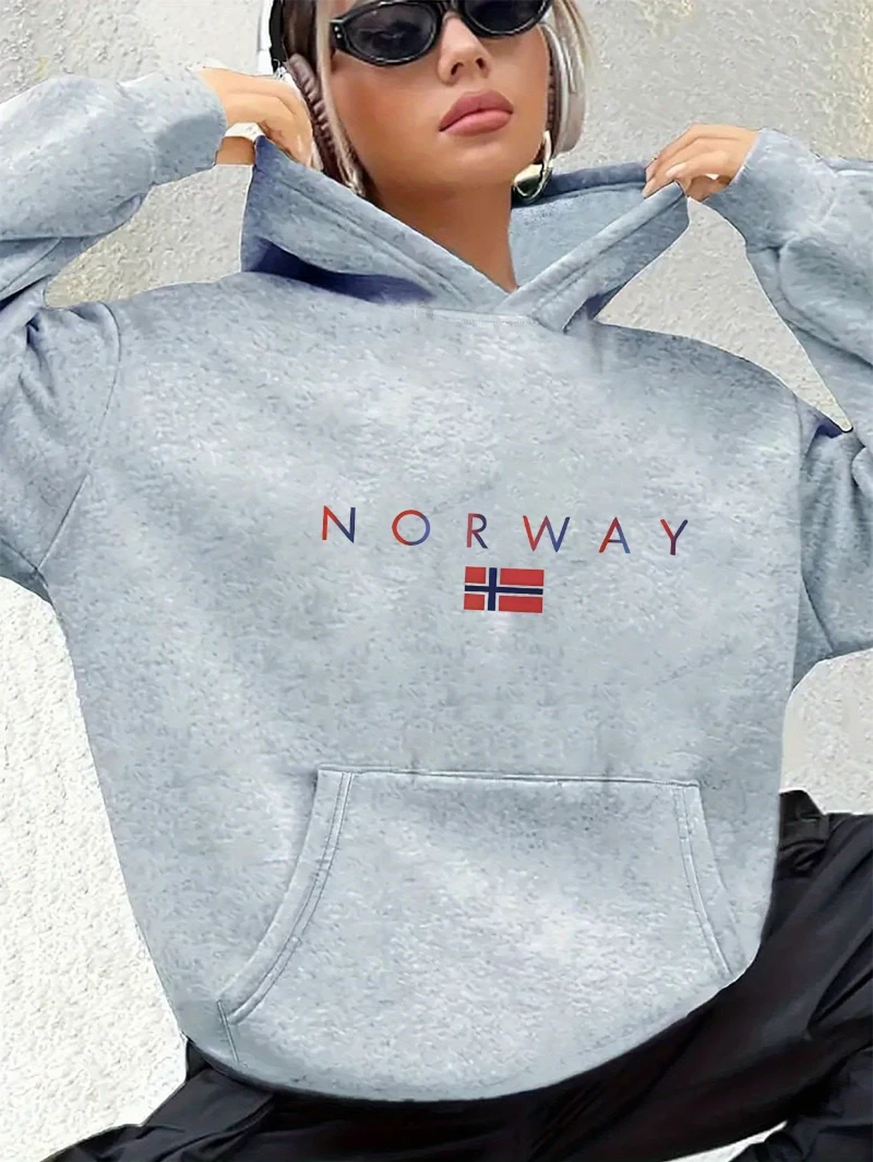 

Осень и зима 202, Норвегия, толстовка с рисунком, светло-серая толстовка, Норвегия, элитная роскошь для мужчин и женщин, топ Y2k