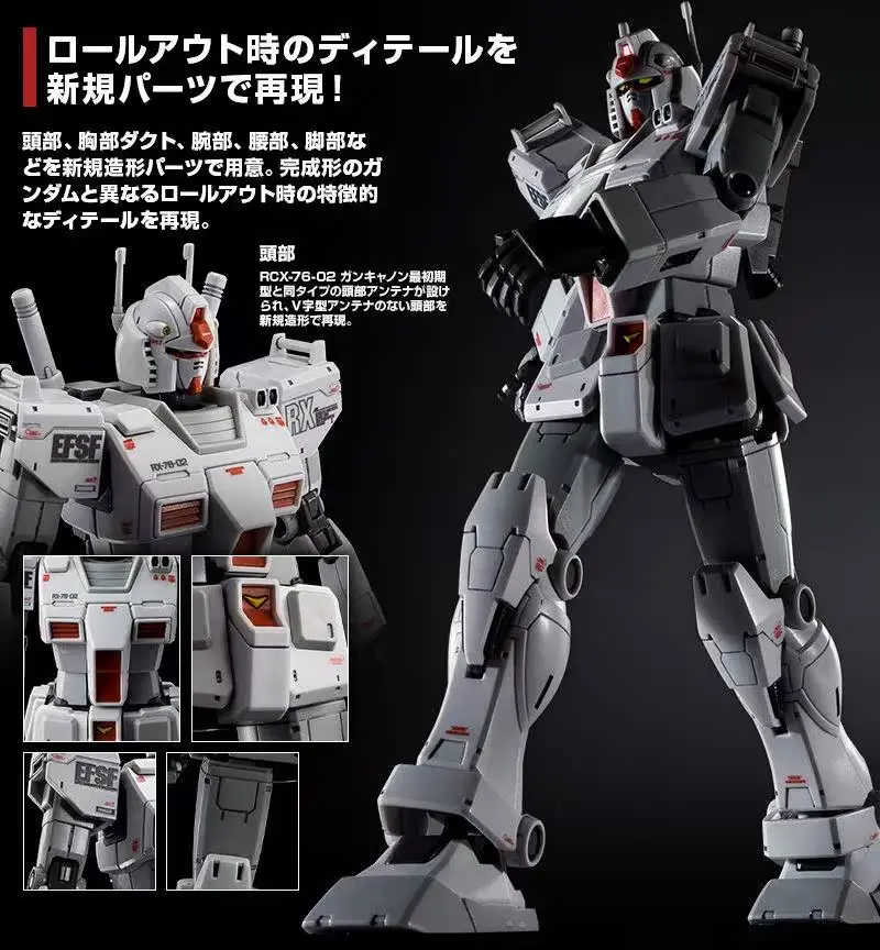 Bandai HG 1/144 RX-78-02 GUNDAM The Origin เปิดตัวสีอะนิเมะต้นฉบับหุ่นโมเดลของเล่นชุดสะสมหุ่นแอ็กชัน