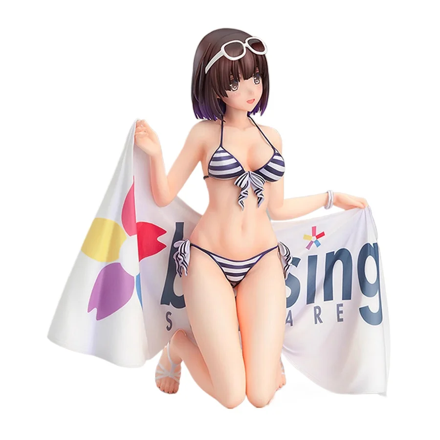 

Saekano: How to Raise a Boring Girlfriend Kato Megumi Figure - Sexy Swimsuit Kneeling Pose PVC Statue Action Figures toys