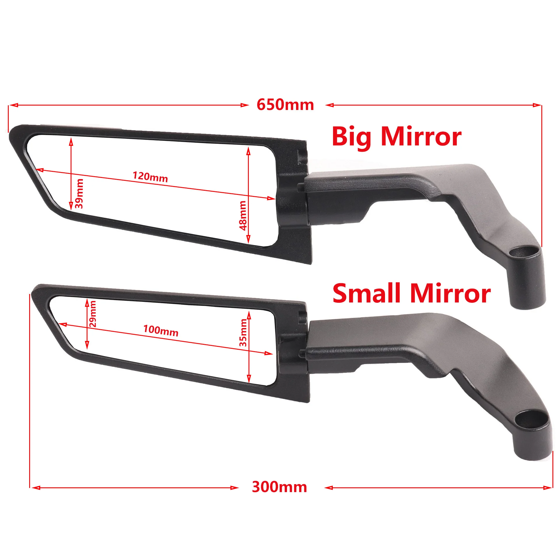 For Ducati MONSTER 796 696 695 795 797 821 1200 400 Universal Motorcycle Mirror Wind Wing side Rearview Reversing mirror