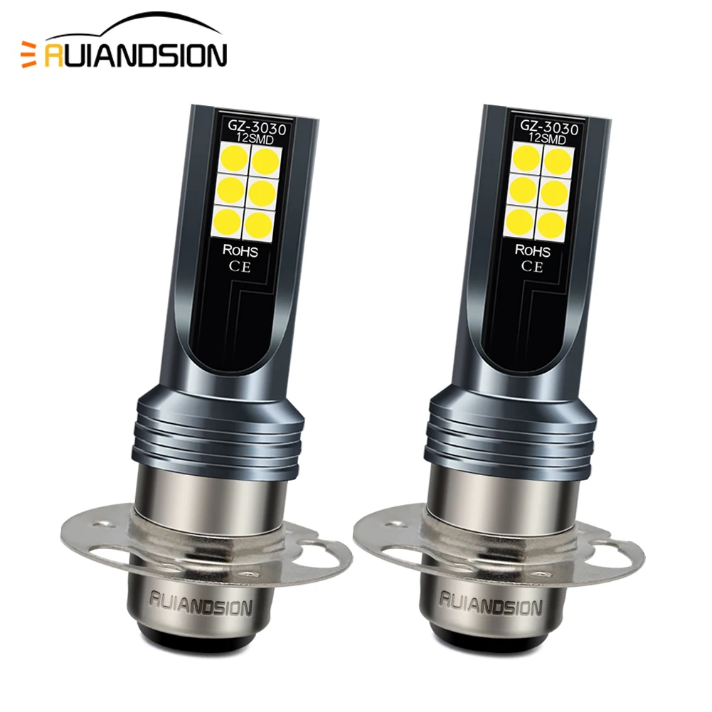 RUIANDSION P30D Motorcycle Headlight LED Nonpolarity Head Light High And Low Light High-Low Beam 10-30V 2pcs