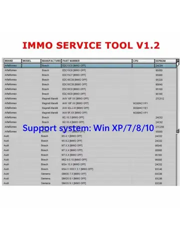 2025 Hot Sell! Newest Selling Edc 17 IMMO SERVICE TOOL V1.2 PIN Code and Immo Off Works Without Registration IMMO SERVICE 1.2