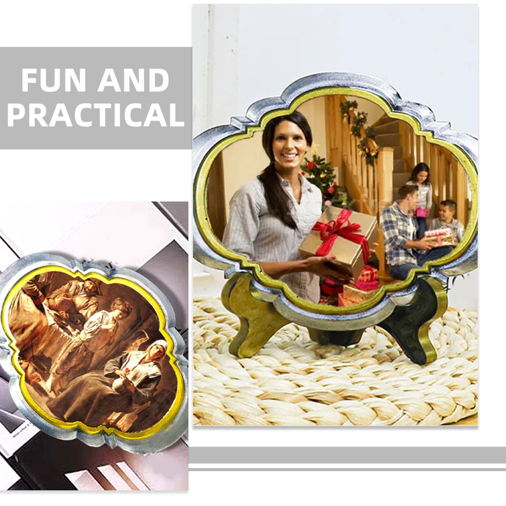 

2 Sets Photo Frame Silicone Mold Desktop Molds Making Silica Gel Casting Epoxy DIY Resin Crafts Jewelry Accessories
