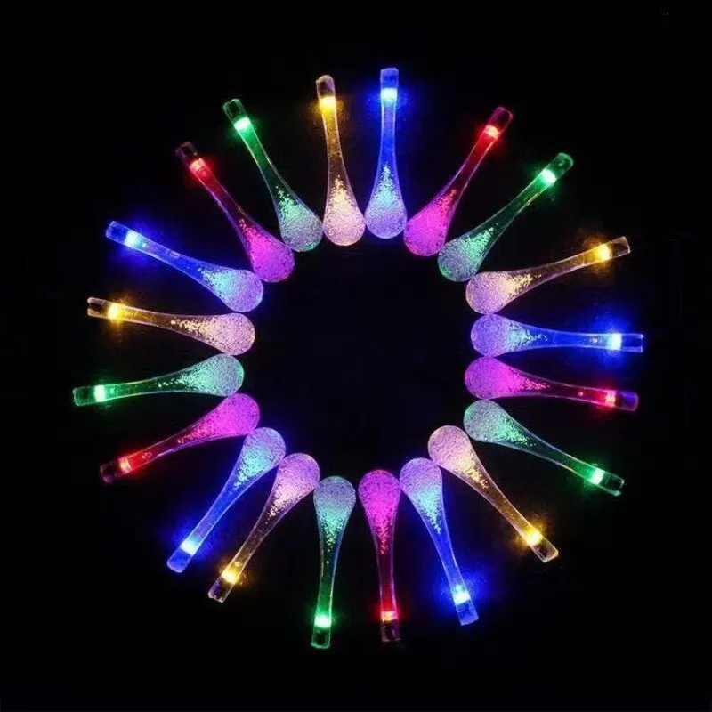 Luci a goccia d\'acqua a LED solari luci a stringa di festa decorazione da giardino fata impermeabile decorazione di ghirlande di strada all\'aperto