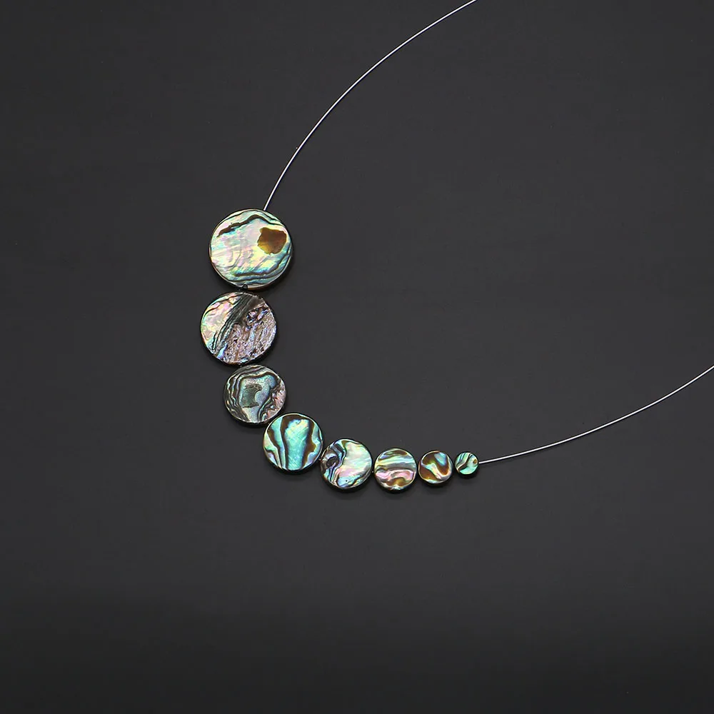 

Straight Hole Natural Abalone Shell Colorful Round Loose Beads 6-20mm Craft Materials DIY Necklace Jewelry Accessories Wholesale