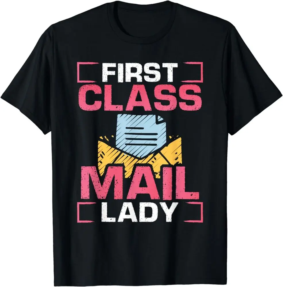 NEW Female Postal Worker First Class Mail Lady World Post Day T-Shirt S-3XL