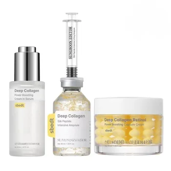 Silk Collagen Peptide Ampoule Serum Korean Care Set Deep Collagen Moisturizer Serum…