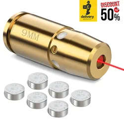 ポインター9mm,赤い点,ボアスコープ,赤い点,ドットレーザー,乾式および火災トレーニングハンティング,近視装置,6バッテリー