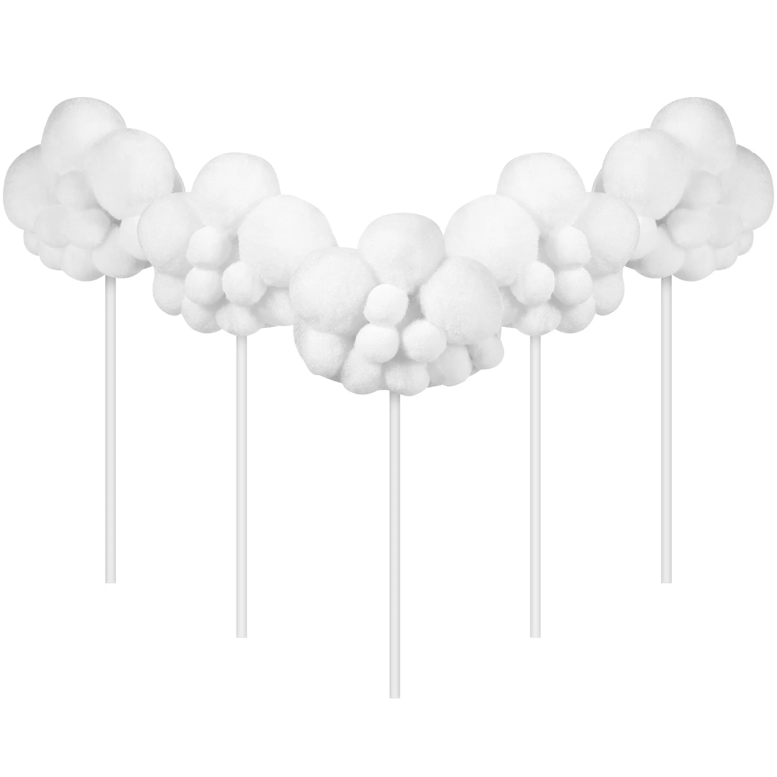 

5Pcs Cloud Shape Cake Decorative Toppers Perfect Birthday Party Cupcake Picks Dessert Decorations Cake Ornaments