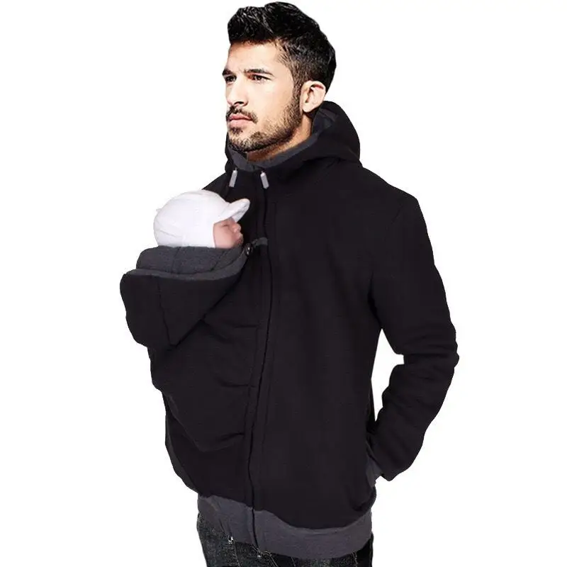 2024 Kangaroo Dad Kangaroo Mom Hoodie Autumn Winter Men's Women's Parenting Bag Australia Cross-Border Sweatirt