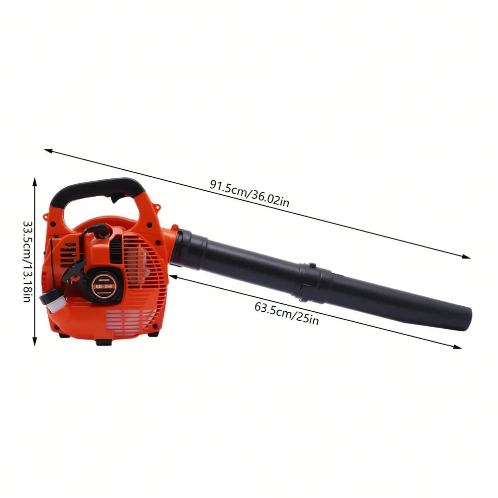 Leaf Blower 25.4CC 2Cycle Handheld Leaf Blower, Gas Powered Cordless Blower For Lawn Care Snow Blowing Cleaning Removal, 7500rp