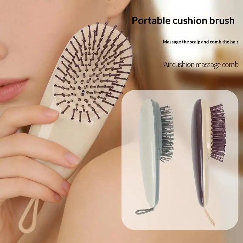 1Pcs Portable Detangling Hairdressing Massage Comb Air Cushion Scalp Massage Brush For Women Home Travel Soft Bristles Brush