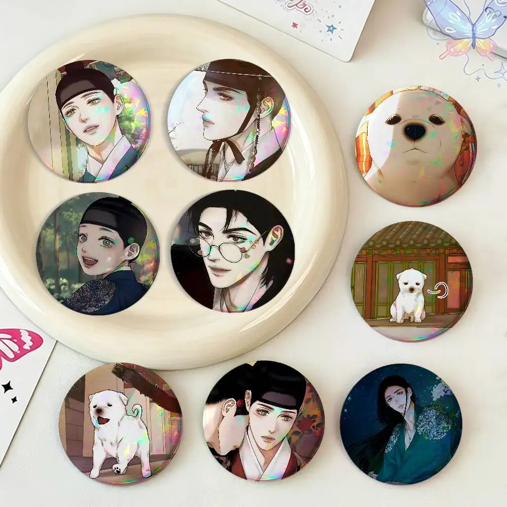 Ghost Nocturne Anime For Badge Fashion Laser Holographic Effect Badge Custom Design Metal Lapel Pin Brooch For Backpack Decor