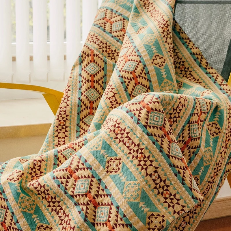 Ethnic Style Woven Jacquard Fa - Wool Blanket Herringbone ulasan dan harga