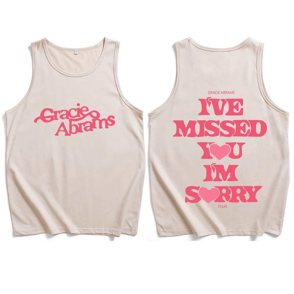 I Miss You I'm Sorry  Gracie Abrams Shirt Good Riddance Tank Tops Sportswear Gracie Abrams Casual Vest Men Women T-Shirt