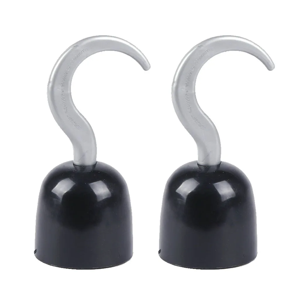 2 szt. Pirackie Haki Rekwizyty Czarne 20x10cm Akcesoria na Halloween Kostium Impreza dla Kobiet i Mężczyzn Dekoracje na Wydarzenia Tematyczne