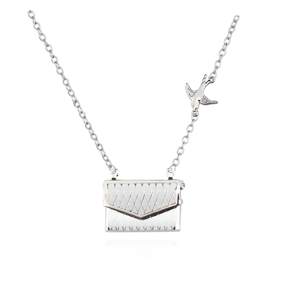 الأزياء 3D شخصية طباعة سر المغلف الحب حروف قلادة أحبك رومانسية هدايا عيد الحب قلادة مجوهرات #6