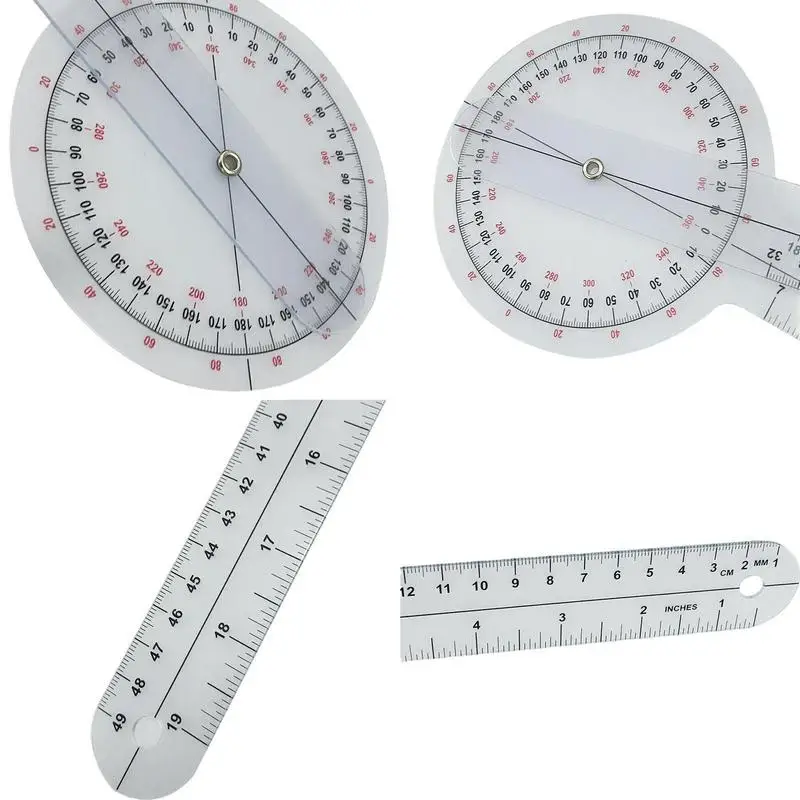 12 Inch Goniometer Goniometer 12 Inch Occupational Physical Protractor 360 Degree Physical Angle Protractor Ruler For Knee