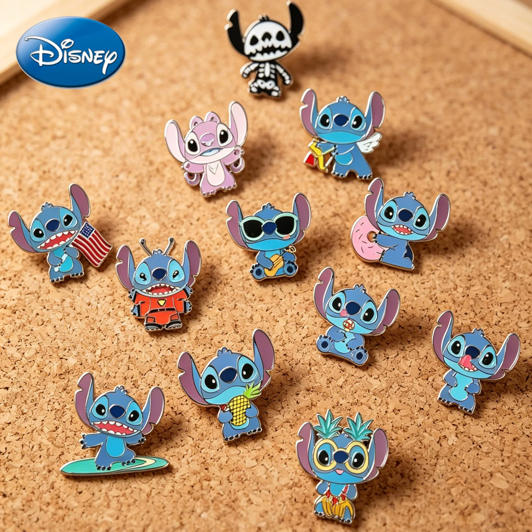 Pin Esmaltado de Disney Stitch, Lindo Broche de Metal de Dibujos Animados, Pin de Solapa para Ropa, Bolsos, Mochilas, Joyería Coleccionable, Regalo para Fans