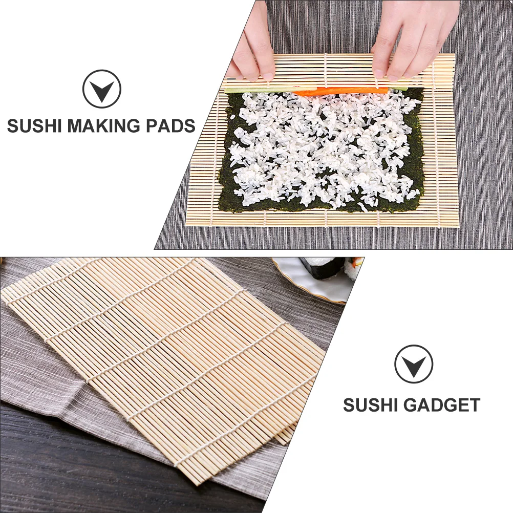 

6pcs Bamboo Rolling Mats Dense Light Fragrance Easy Clean Smooth Surface Making Tool Sushi Bamboo Curtain