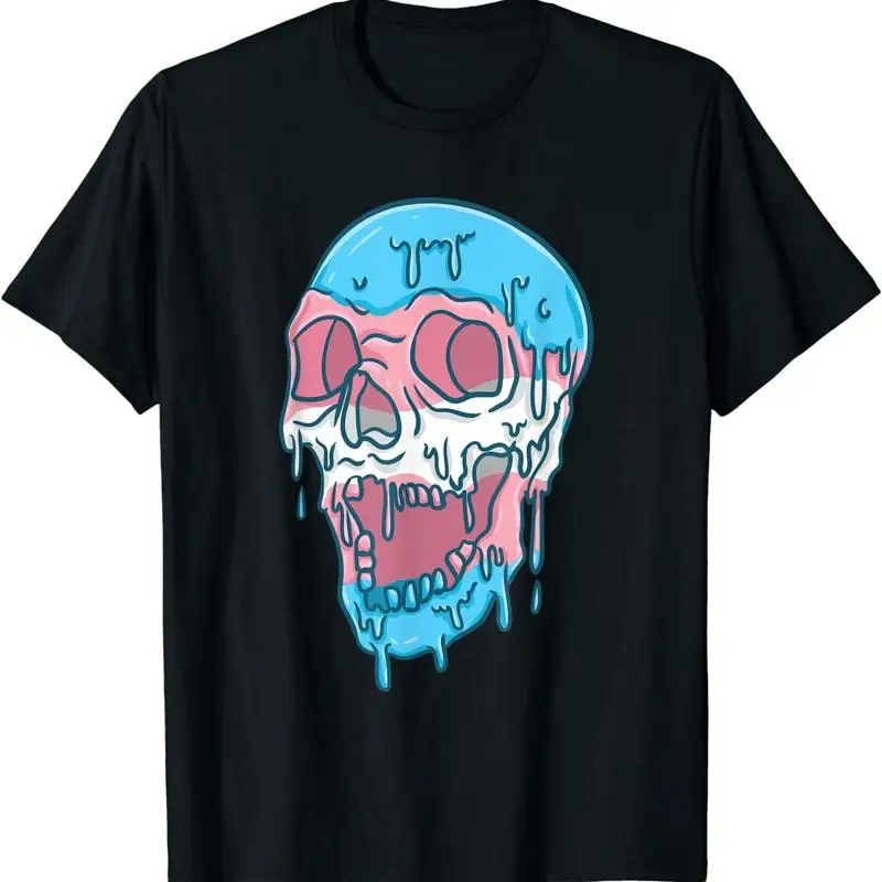 Dripping Trans Pride Skull Transgender T-Shirt