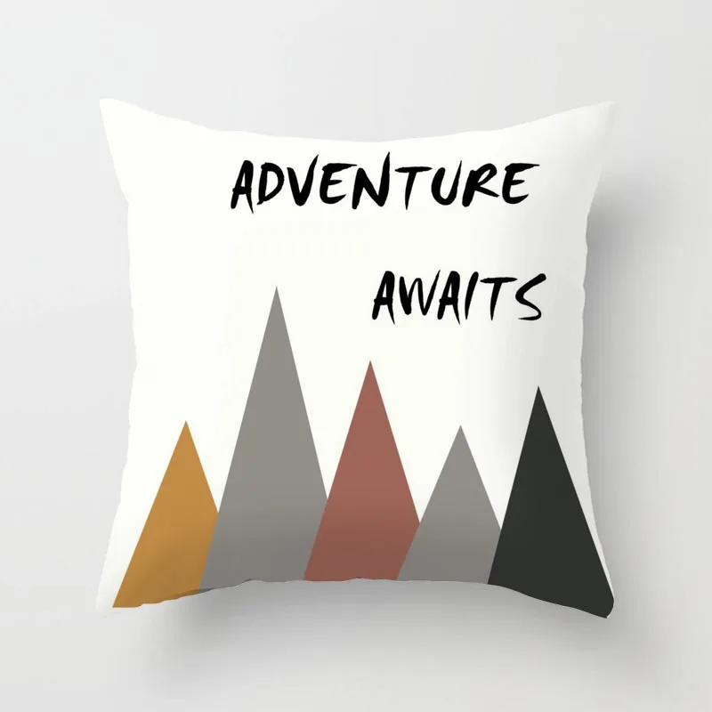 

Adventure AwaitsCushions Covers,Geometric Abstract Art Throw Pillow Case Sofa Cushion Cover Home Decor (45cm x 45cm)