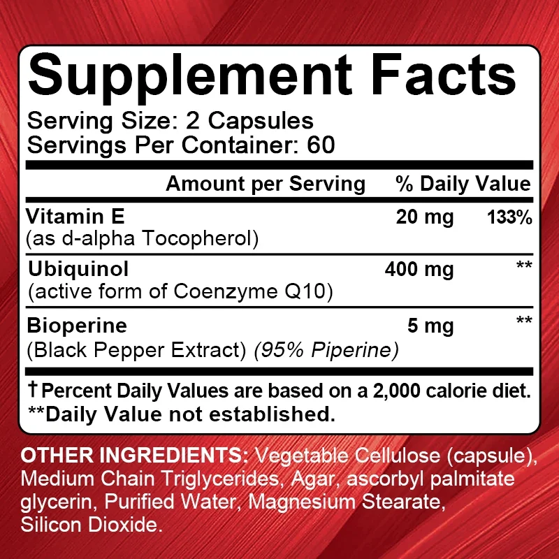 Coenzyme-Q10 Supplement To Help Support Heart Health, Promote Energy Production Within The Heart, and Support Good Oral Health