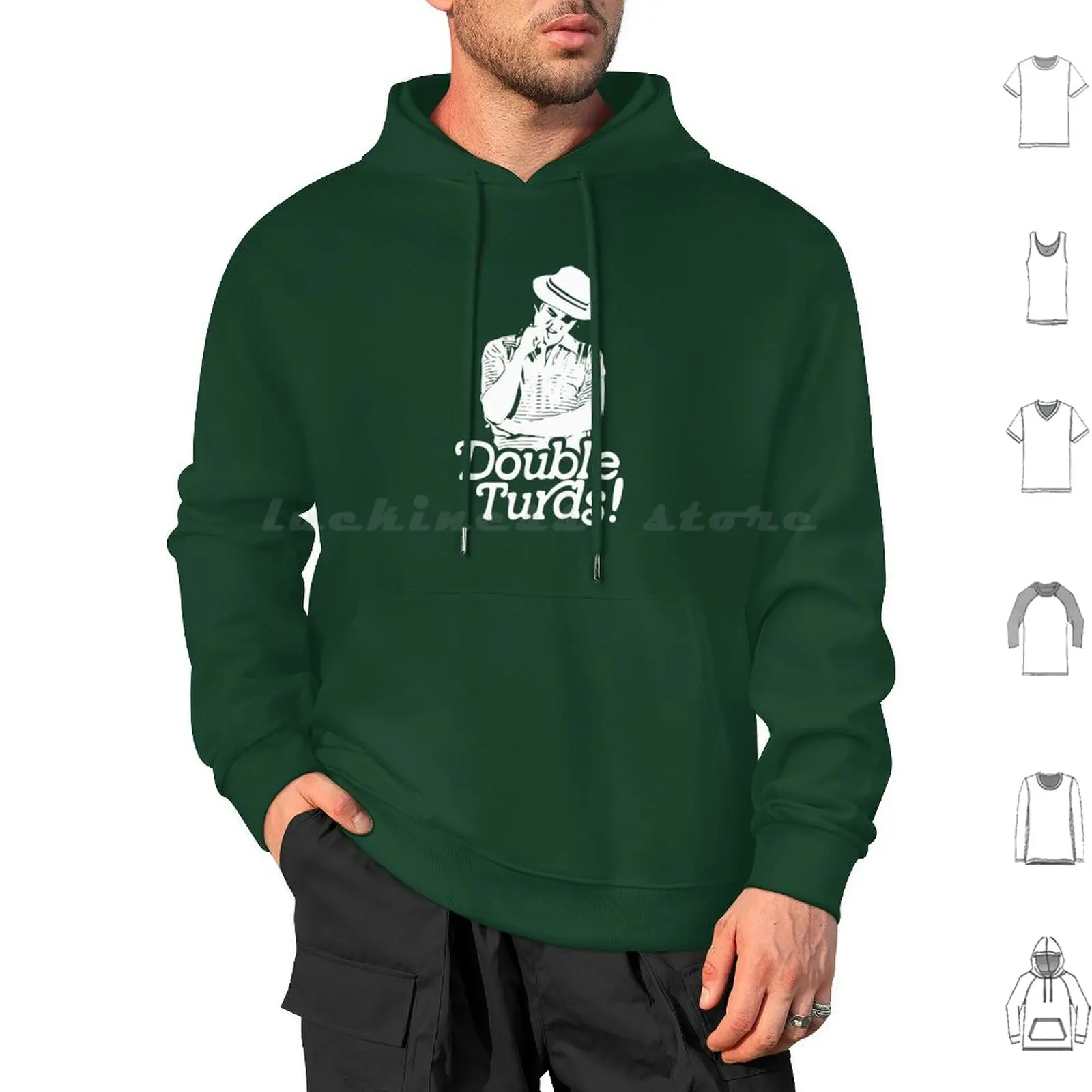 Spaulding Smails Double Turds! Caddyshack Golf Quote Hoodies Long Sleeve Gunga Galunga Caddyshack Carl Spackler