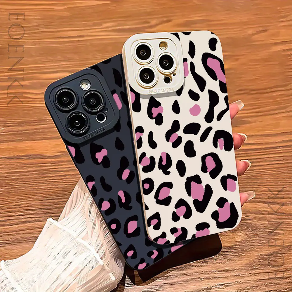 Ladies Only Fashion Sexy Leopard Print Phone Case for IPhone 13 15 14 12 11 Pro Max 13 12 Mini X XS XR 7 8 Plus Soft Back Cover