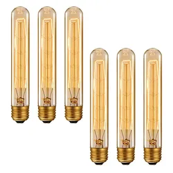 6pcs 4pcs Retro Lamp T185 40W E27 Filament Dimmable Decorative Incandescent Ampoule Vintage Edison Light Bulb for home Living