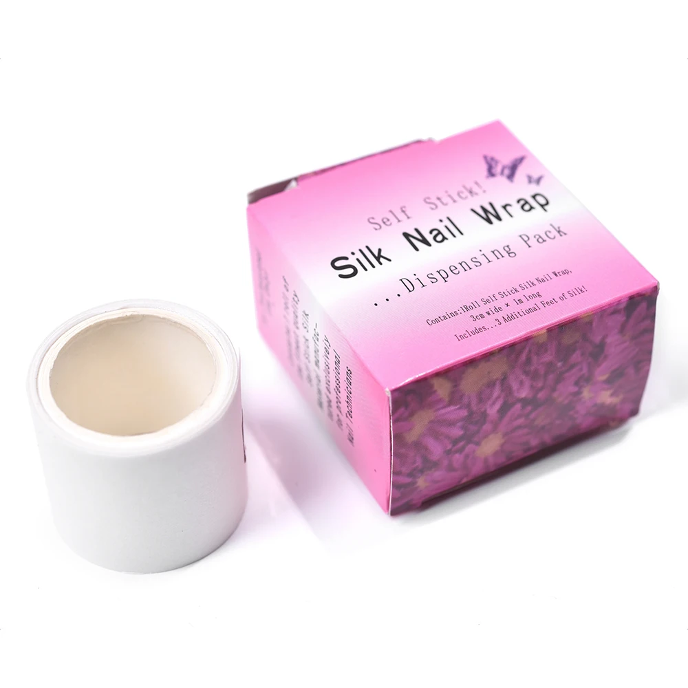 White Nail Repair Fiberglass Silk Wrap Self Adhesive Strong Protect Reinforce Extension Sticker for Broken Manicure Tool