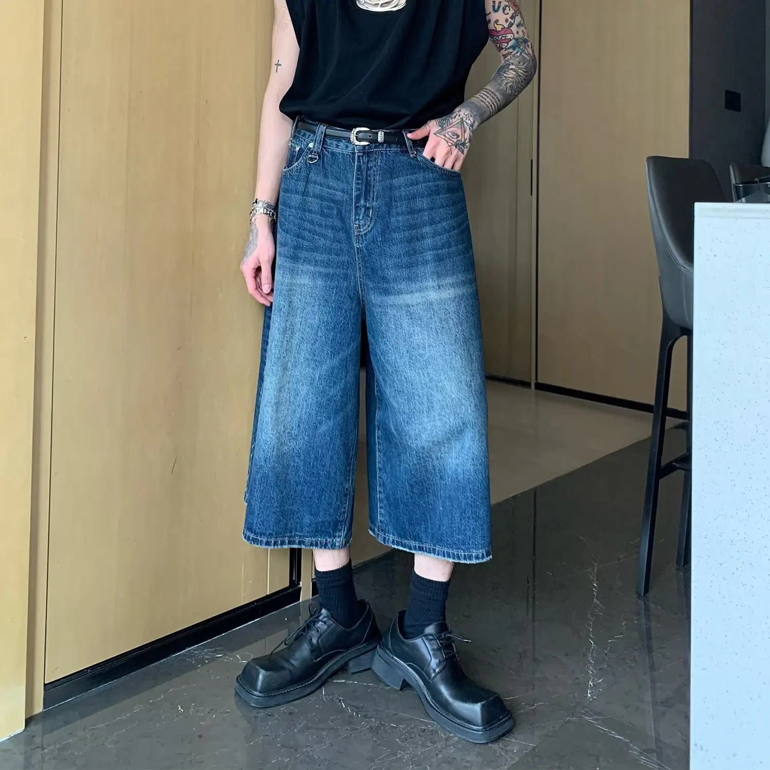 Men's widem pants, exhaust jeans, street wear, Cargo jeans