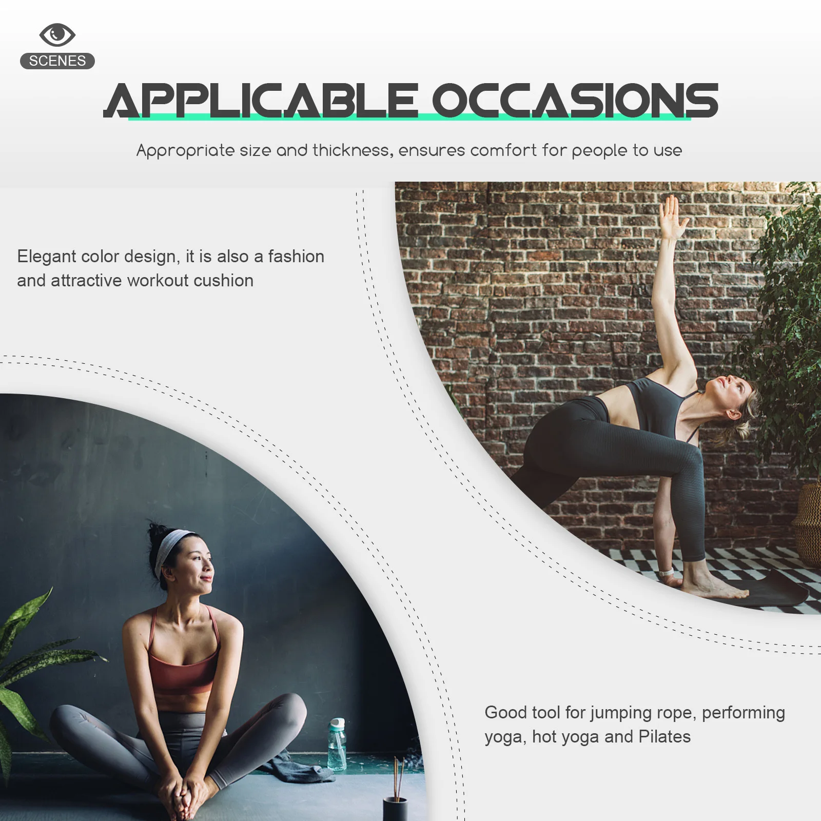 

Non-Slip Jump Rope Mat Tpe Shock-Absorbing Exercise Floor Mat For Home Workout Yoga Fitness Mute Rebound Design