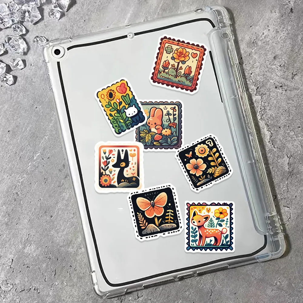 10/50Pcs Animal stamps Waterproof Graffiti Stickers For Scrapbook Phone Skateboard Luggage Guitar DIY Decoration Decal Toy