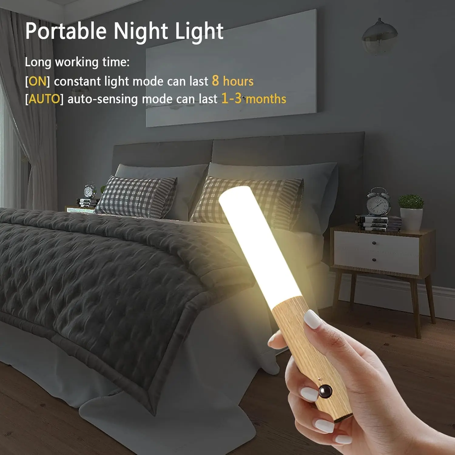

Night Light Motion Sensor, for Kids Toddler Baby Nursery, Magnetic Rechargeable LED Wall Lamp for Bedrooms Corridors Stairs
