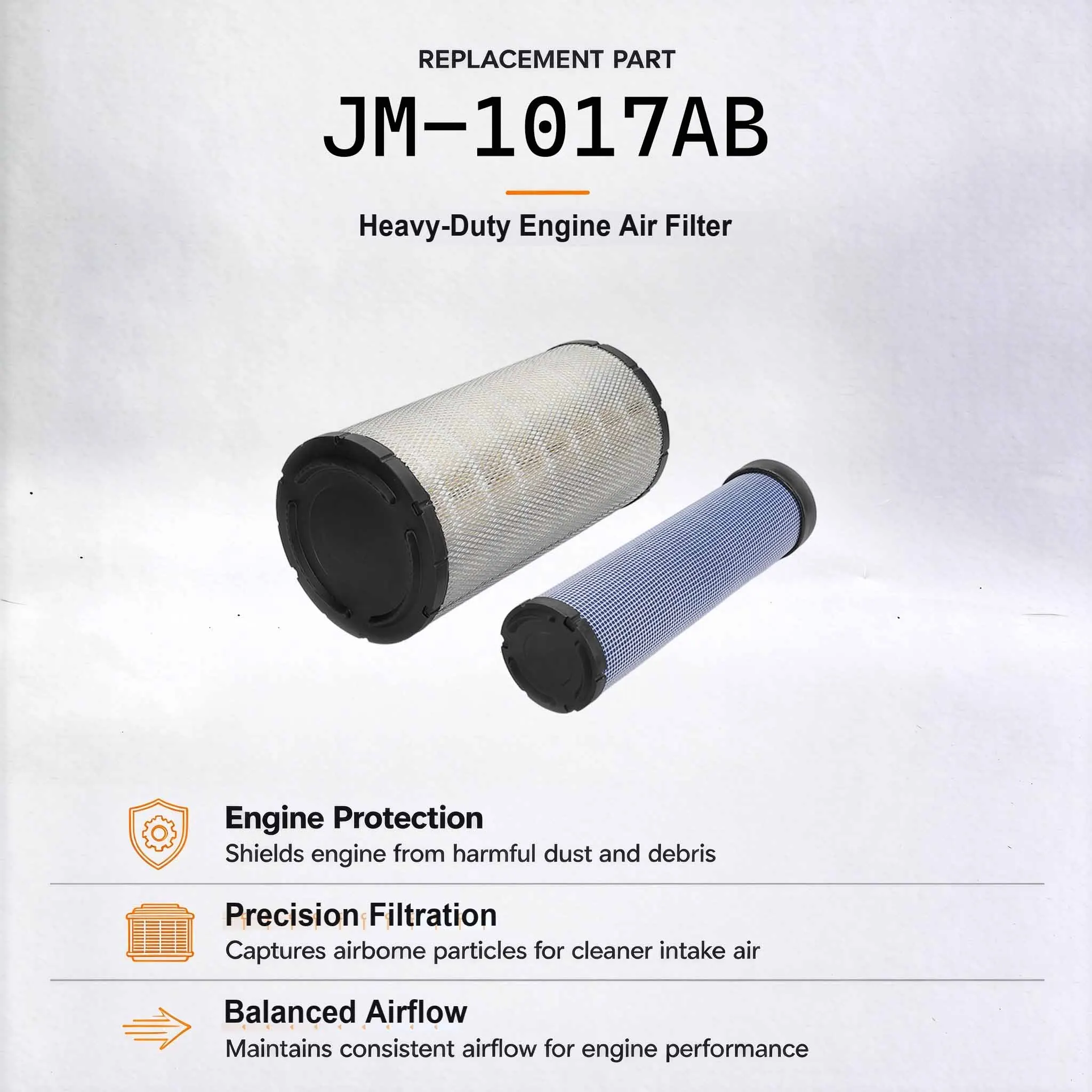 New Air Filter JM-1017AB For Komatsu PC200-7 PC210-7 PC228-7 PC228-8 PC228UU Crawler Excavators