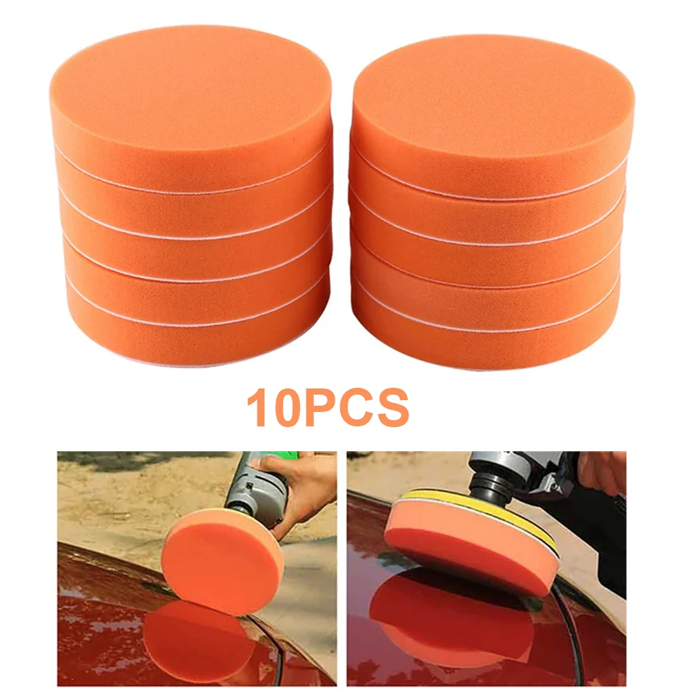 

10 шт./компл., 6 дюймов, 150 мм, полировальная подушечка для автомобиля, многофункциональная губка для чистки автомойки, вощеная подушечка, полировщик, буферный инструмент