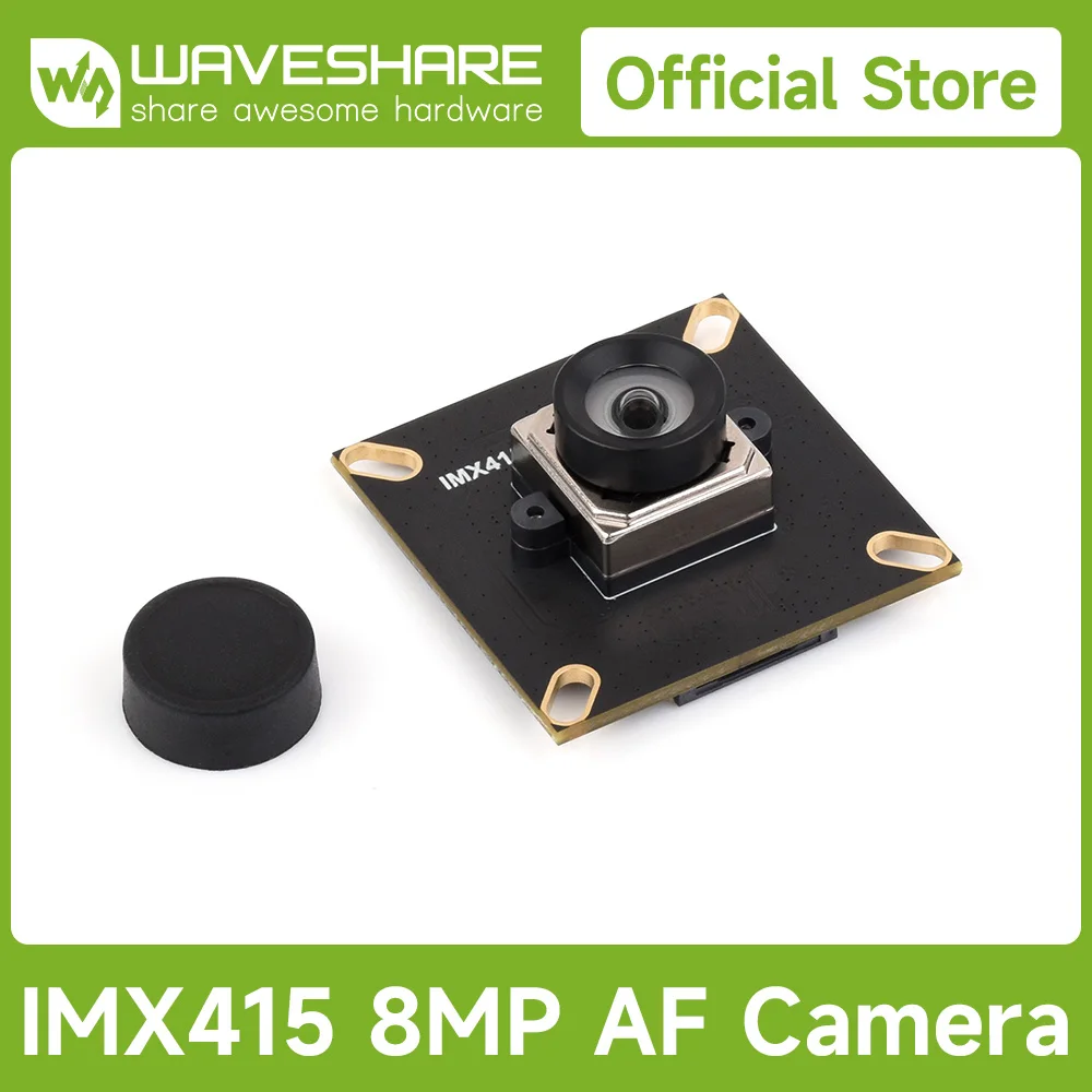 Waveshare IMX415 8MP MIPI Camera Module, Autofocus, 95.5° D-FOV, Distortion-free, Supports Raspberry Pi 5 / 4B / 3 / Zero