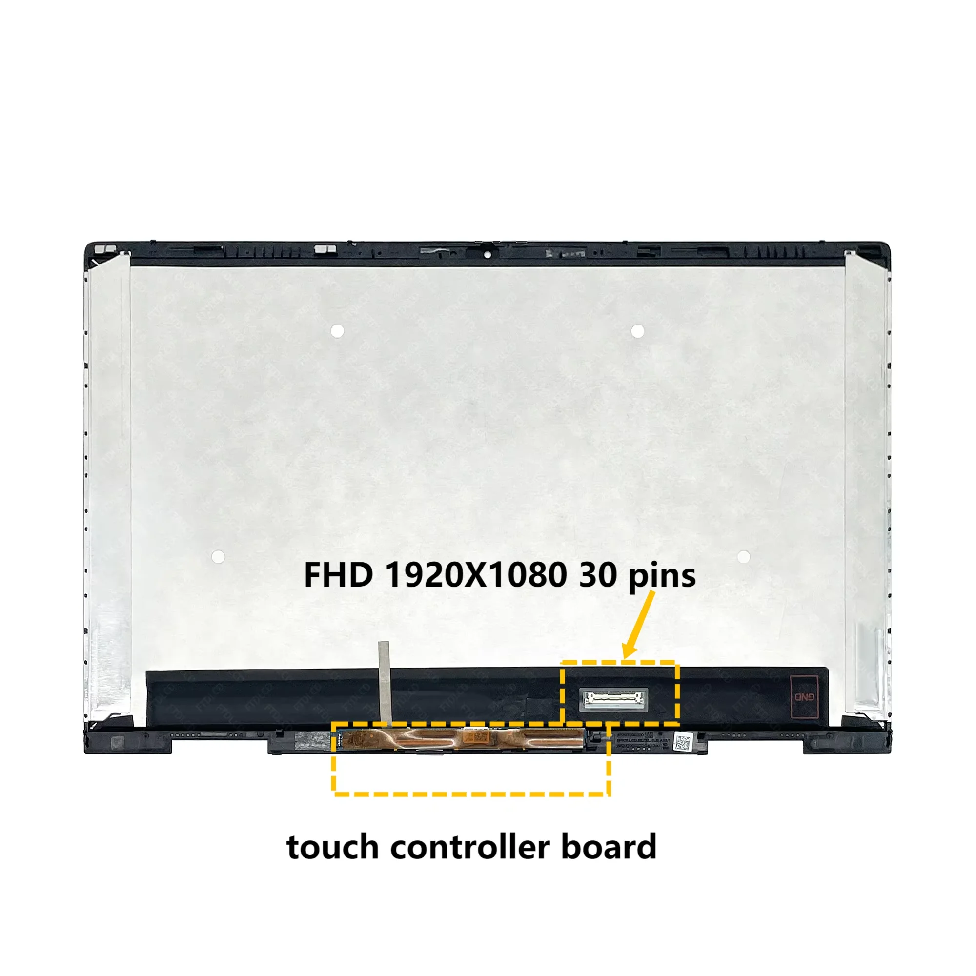 For HP ENVY X360 13-AY 13.3'' FHD 1920X1080 LED IPS Touch LCD Screen Assembly With Frame 13-ay0114AU NV133FHM-N5T N133HCG-GF3