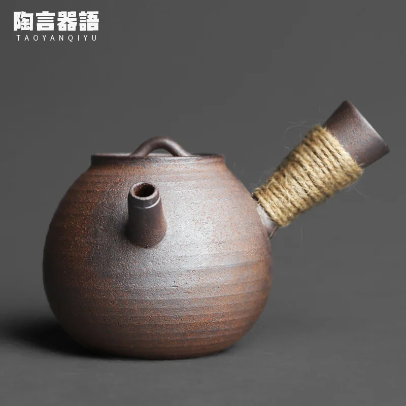 Imagem -02 - Jingdezhen Rock Minério Borda da Lama Lidar com Perfeito Conjunto de Chá Cerâmica Artesanal Retro Personalidade Kung fu Chá Cerimônia Fabricante Chá