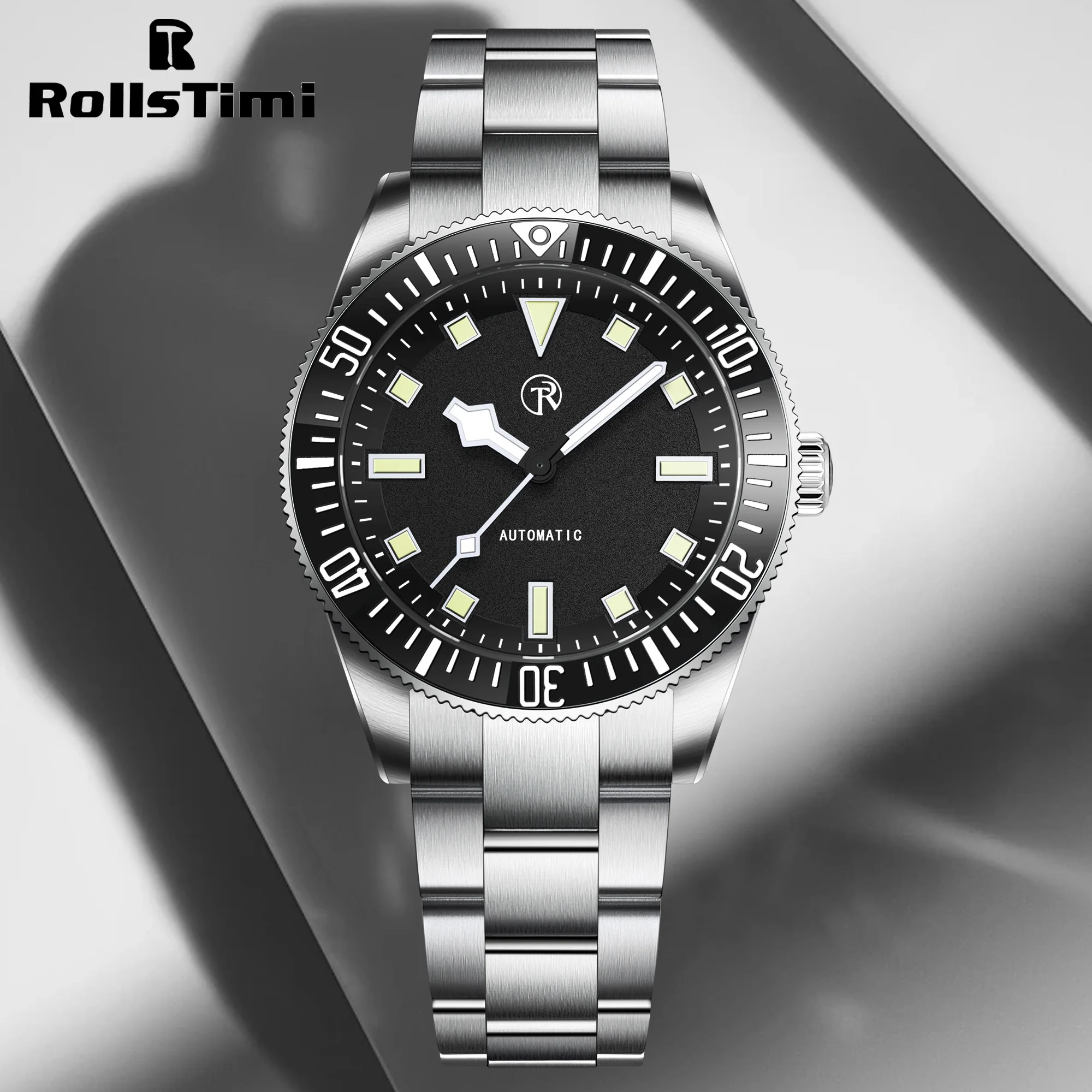 2025 RollsTimi Men's Watches Mechanical Watches Automatic Watches Sport Waterproof Clock Fashion Sapphire Mirror Stainless Steel